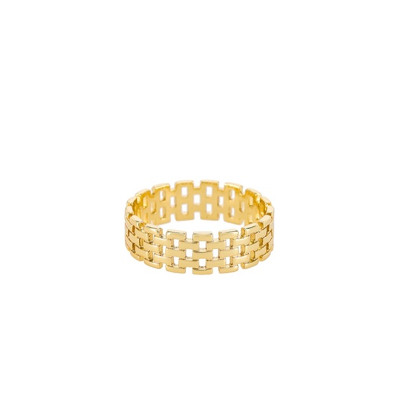 SHASHI x Revolve Linked Band Ring in Gold - Picture 1 of 8